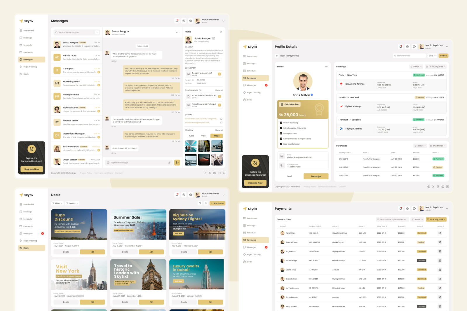 Skytix - Flight Booking Management Dashboard Skytix - Flight Booking Management Dashboard