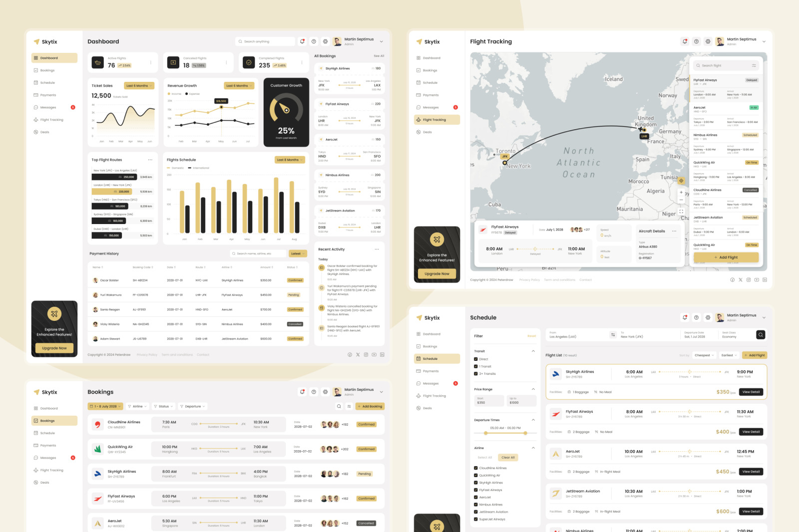 Skytix - Flight Booking Management Dashboard Skytix - Flight Booking Management Dashboard