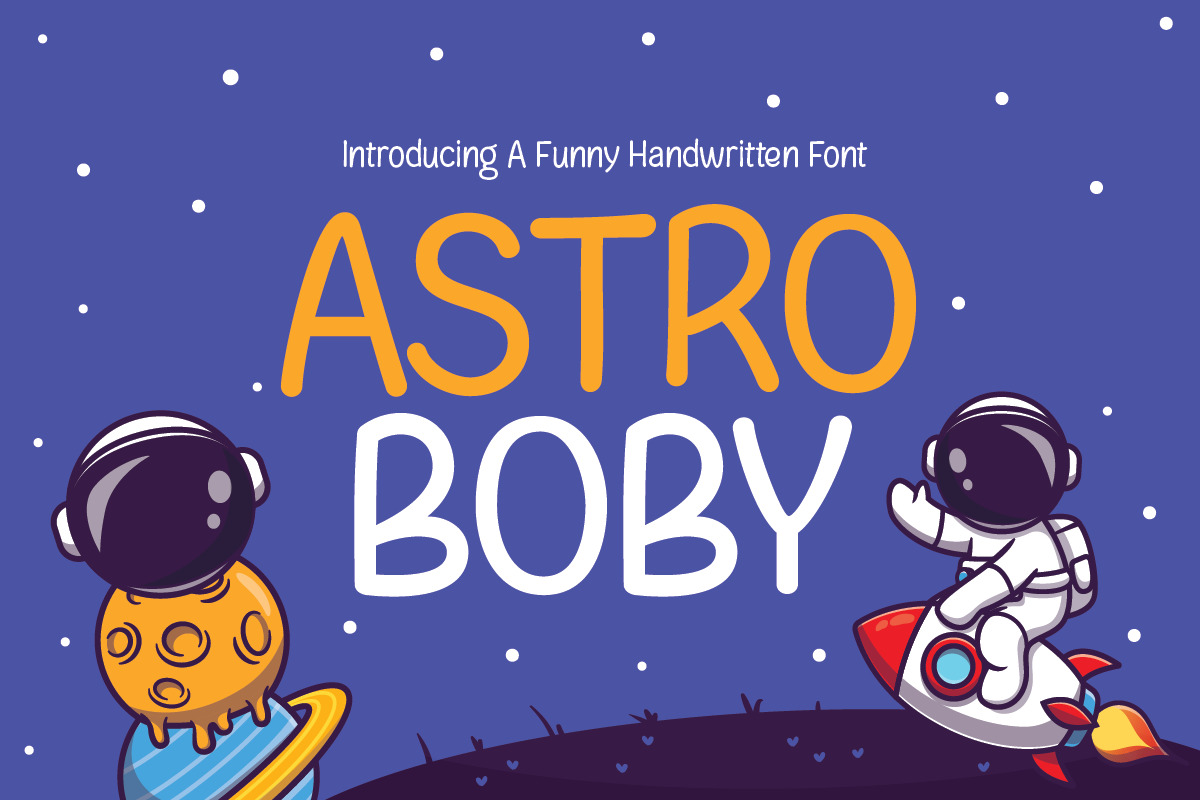 Astro Boby - Kids Aero Space Quirkiy Unique font Astro Boby - Kids Aero Space Quirkiy Unique font