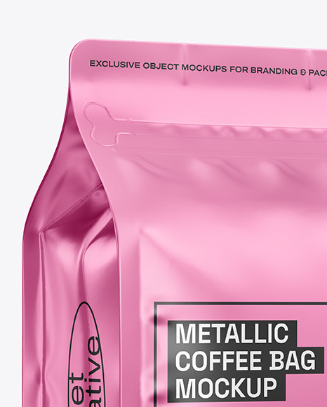 Metallic Coffee Bag Mockup