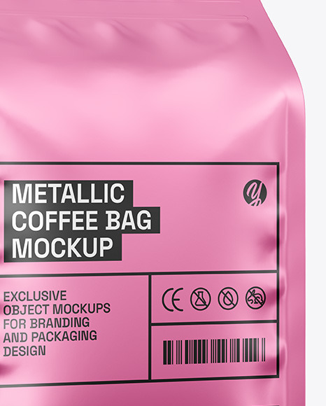 Metallic Coffee Bag Mockup