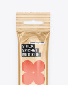 Glossy Metallic Stick Sachet Mockup