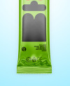 Glossy Metallic Stick Sachet Mockup