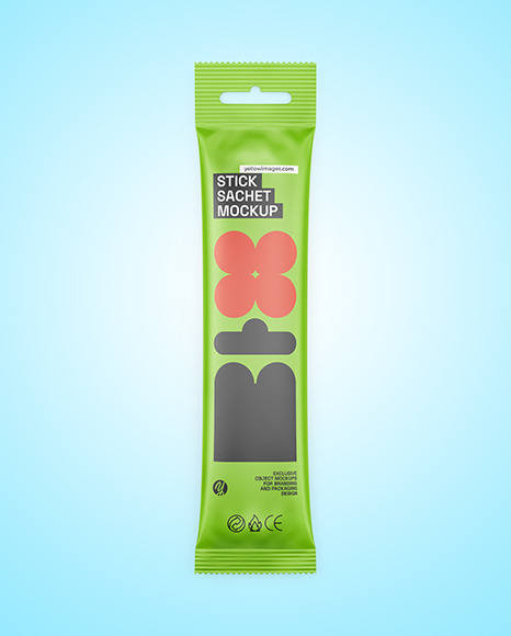 Matte Stick Sachet Mockup