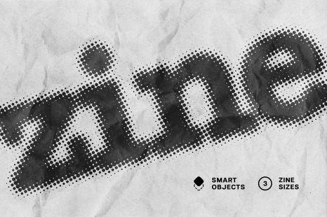 Halftone Zine Text Effect - Halftones