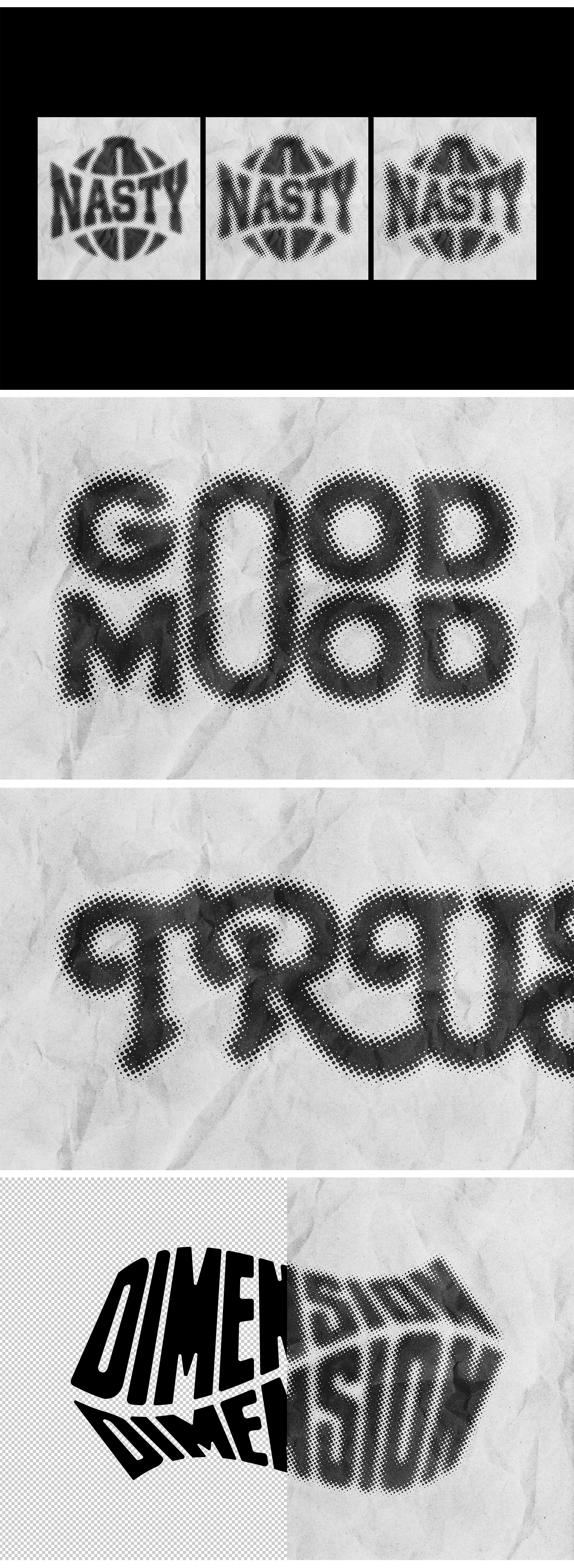 Halftone Zine Text Effect Halftone Zine Text Effect