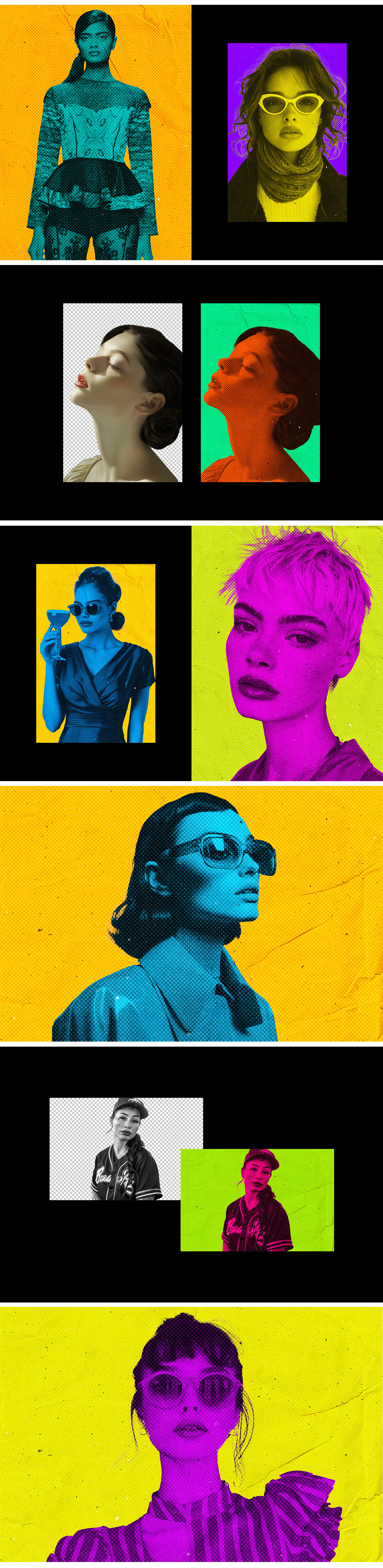 Duotone Halftones Photo Effect Duotone Halftones Photo Effect