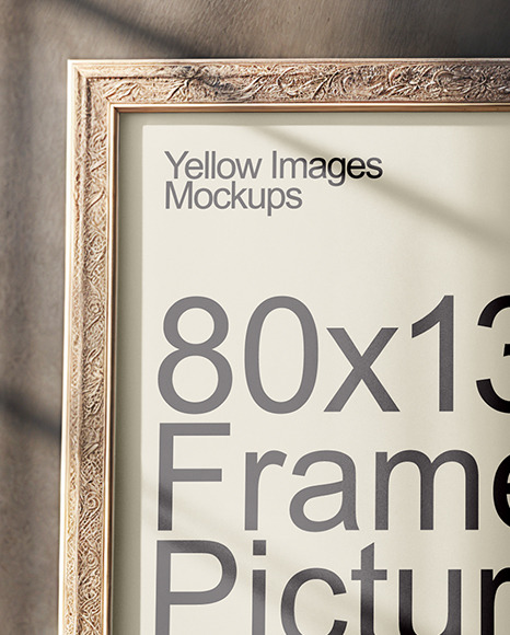 Framed Picture in Dark Room with Carpet Mockup