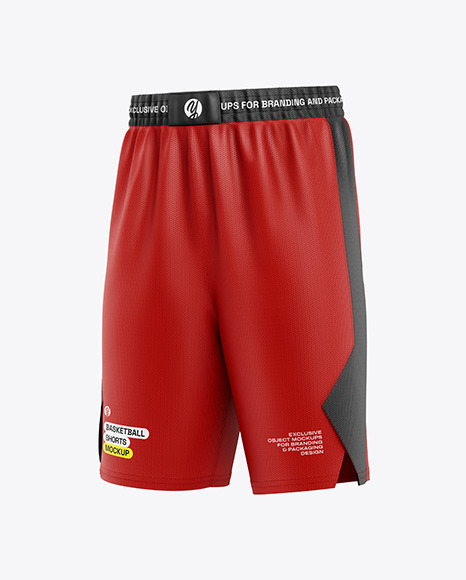 Basketball Shorts Mockup - Half Side View