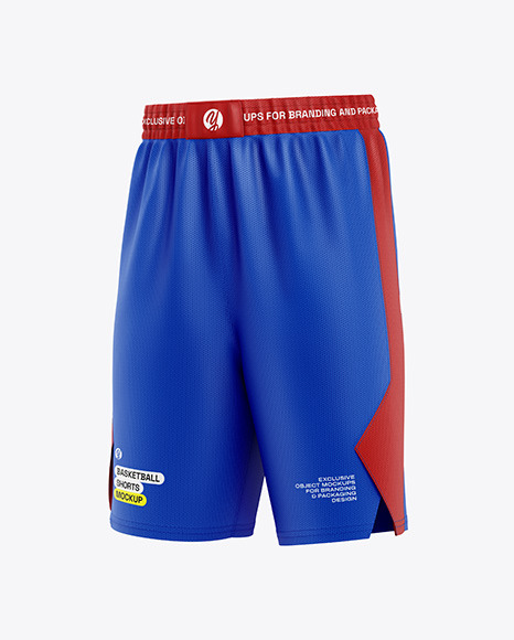 Basketball Shorts Mockup - Half Side View