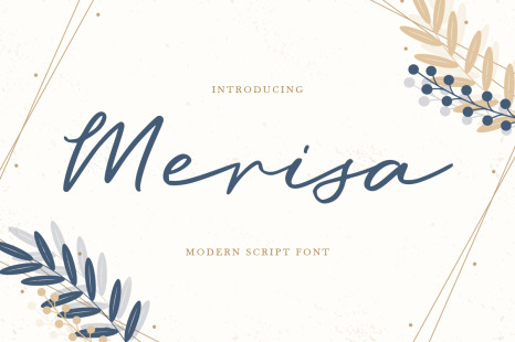 Merisa – Modern Script Font - Booking