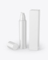 Glossy Cosmetic Bottle With Box Mockup