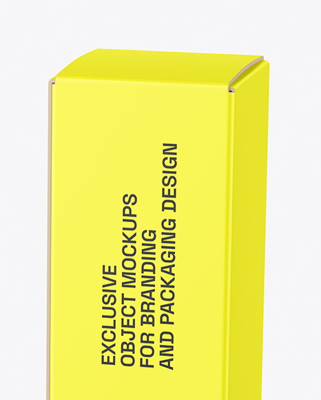 Glossy Cosmetic Bottle With Box Mockup