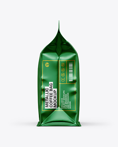 Metallic Coffee Bag Mockup