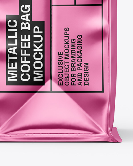 Metallic Coffee Bag Mockup
