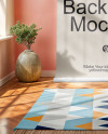Backdrop with Carpet in a Photo Studio Interior Mockup