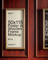 Three Wooden Framed Pictures with Green Chesterfield Chair Mockup