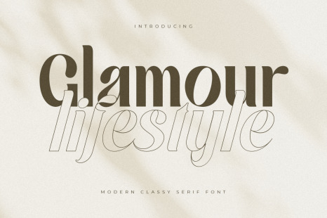 Glamour Lifestyle - Modern Classy Serif Font - Elegant logo