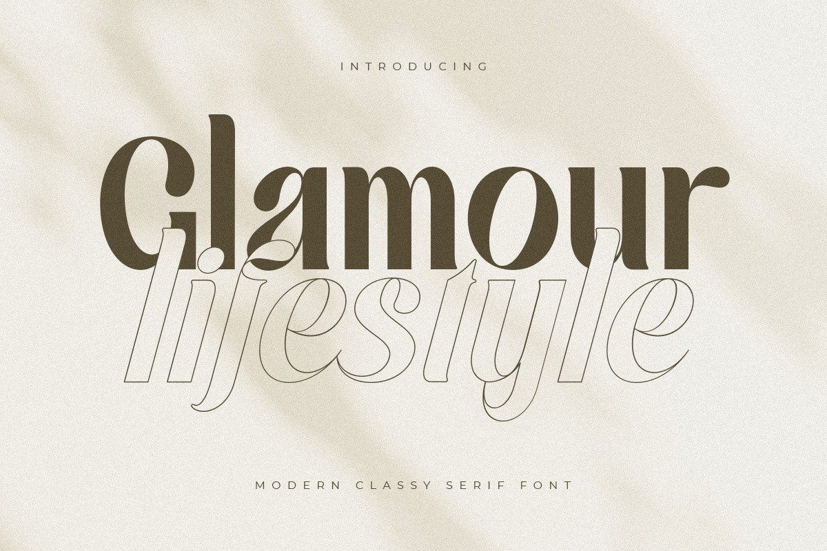 Glamour Lifestyle - Modern Classy Serif Font Glamour Lifestyle - Modern Classy Serif Font