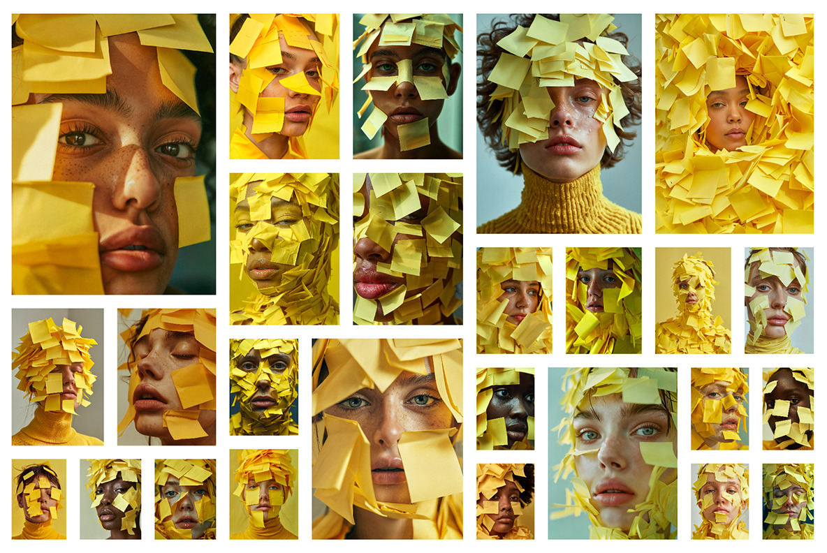 Post-its faces Post-its faces