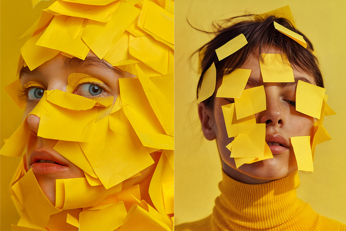 Post-its faces Post-its faces