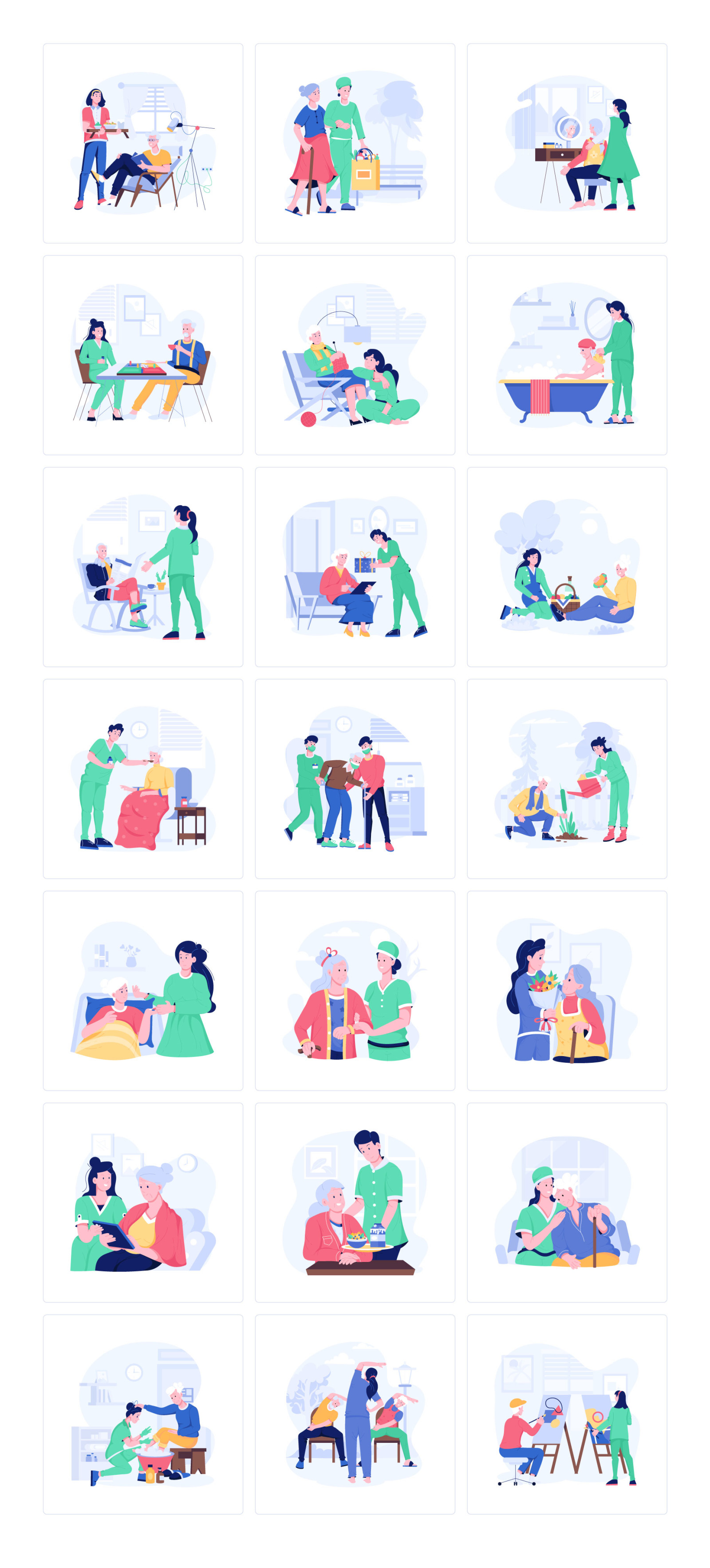Flat Nursing Illustrations Flat Nursing Illustrations