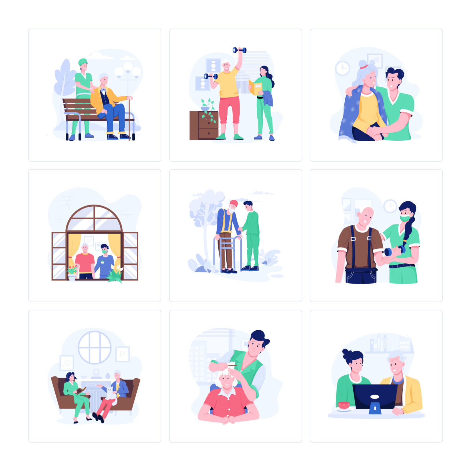Flat Nursing Illustrations Flat Nursing Illustrations