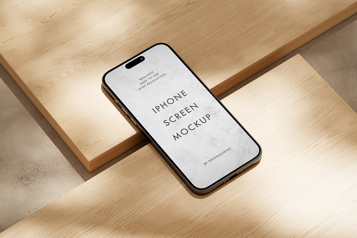 iPhone 15 Pro Mockup Set iPhone 15 Pro Mockup Set