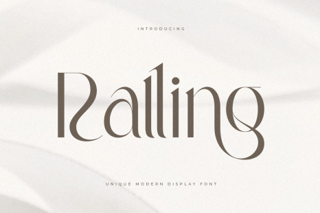 Ralling – Unique Modern Display Font - Web fonts