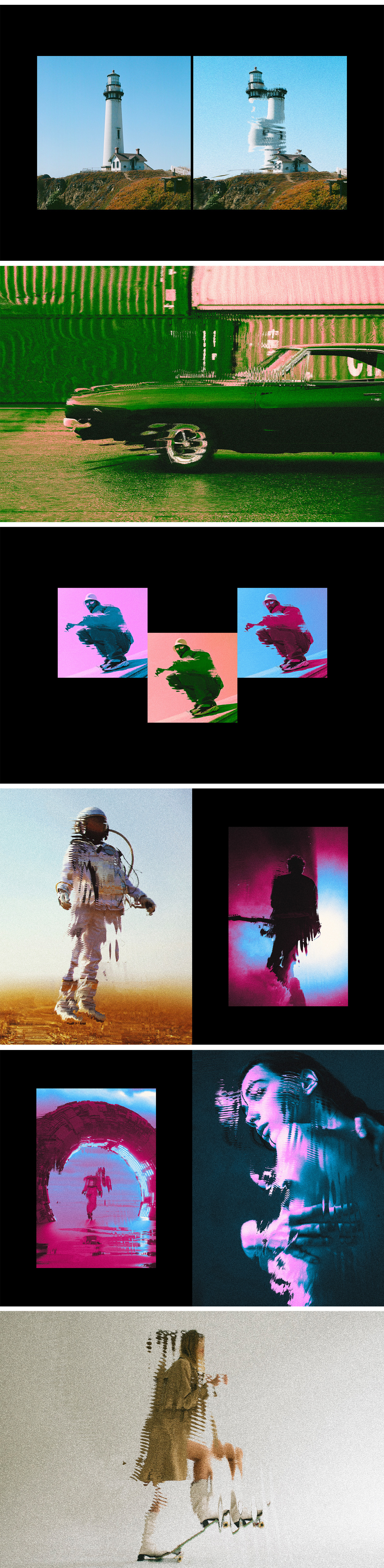 Distorted Mismatches Photo Effect Distorted Mismatches Photo Effect