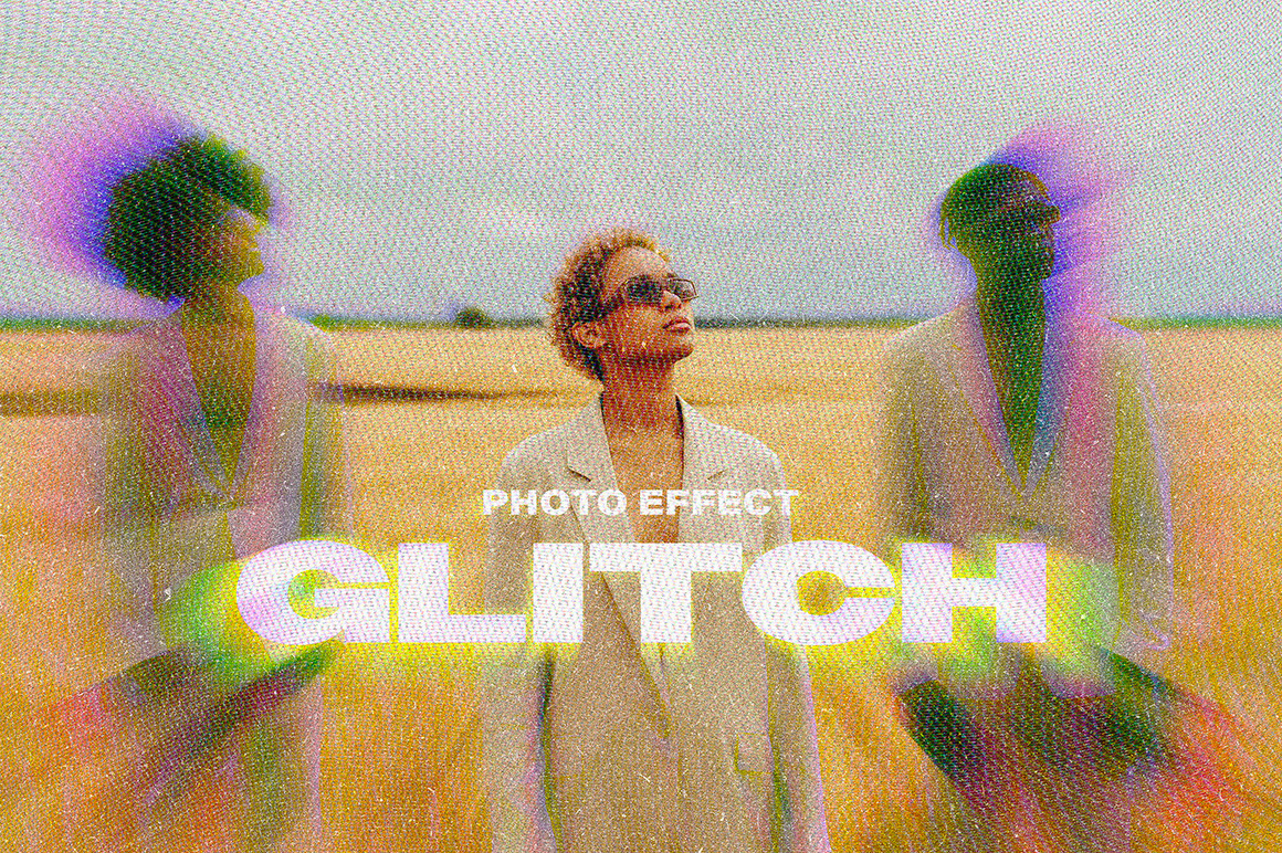 Retro Screen Glitch Photo Effect Retro Screen Glitch Photo Effect