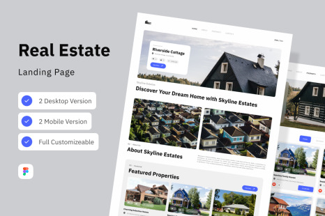 Skyline Estates - Real Estate Landing Page - Agency template