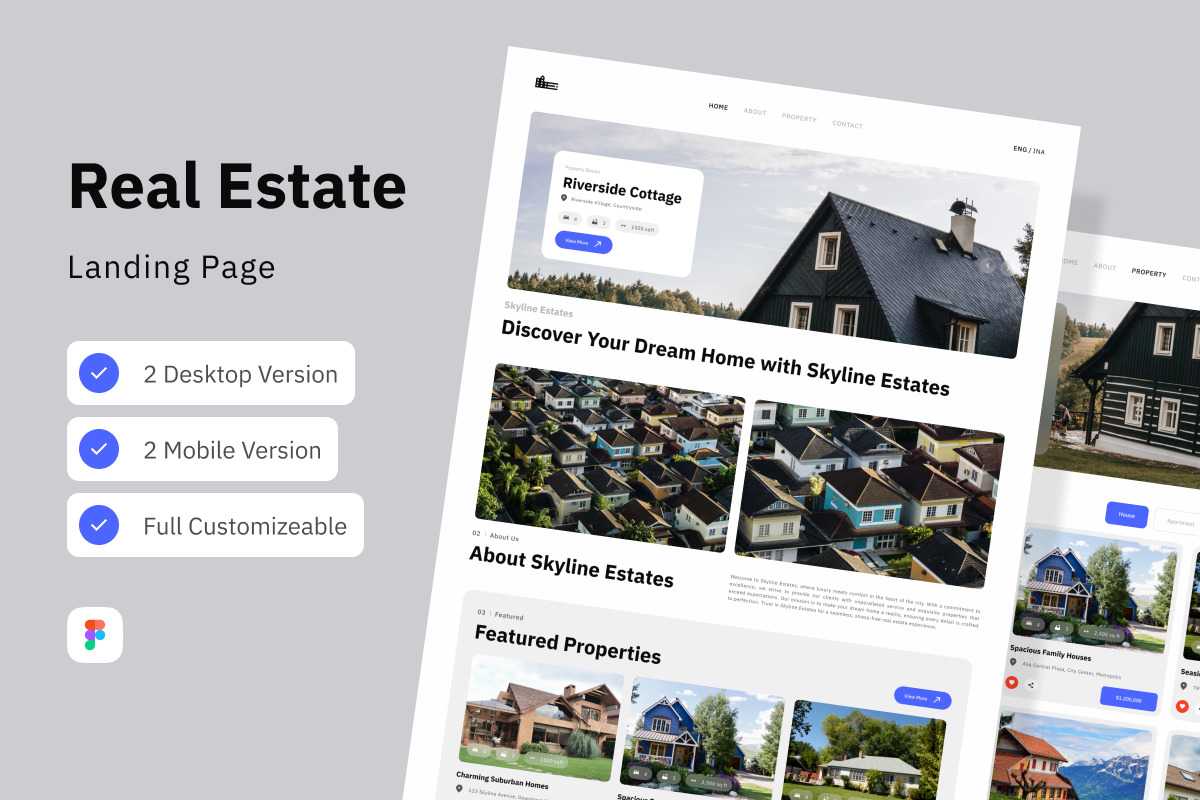 Skyline Estates - Real Estate Landing Page