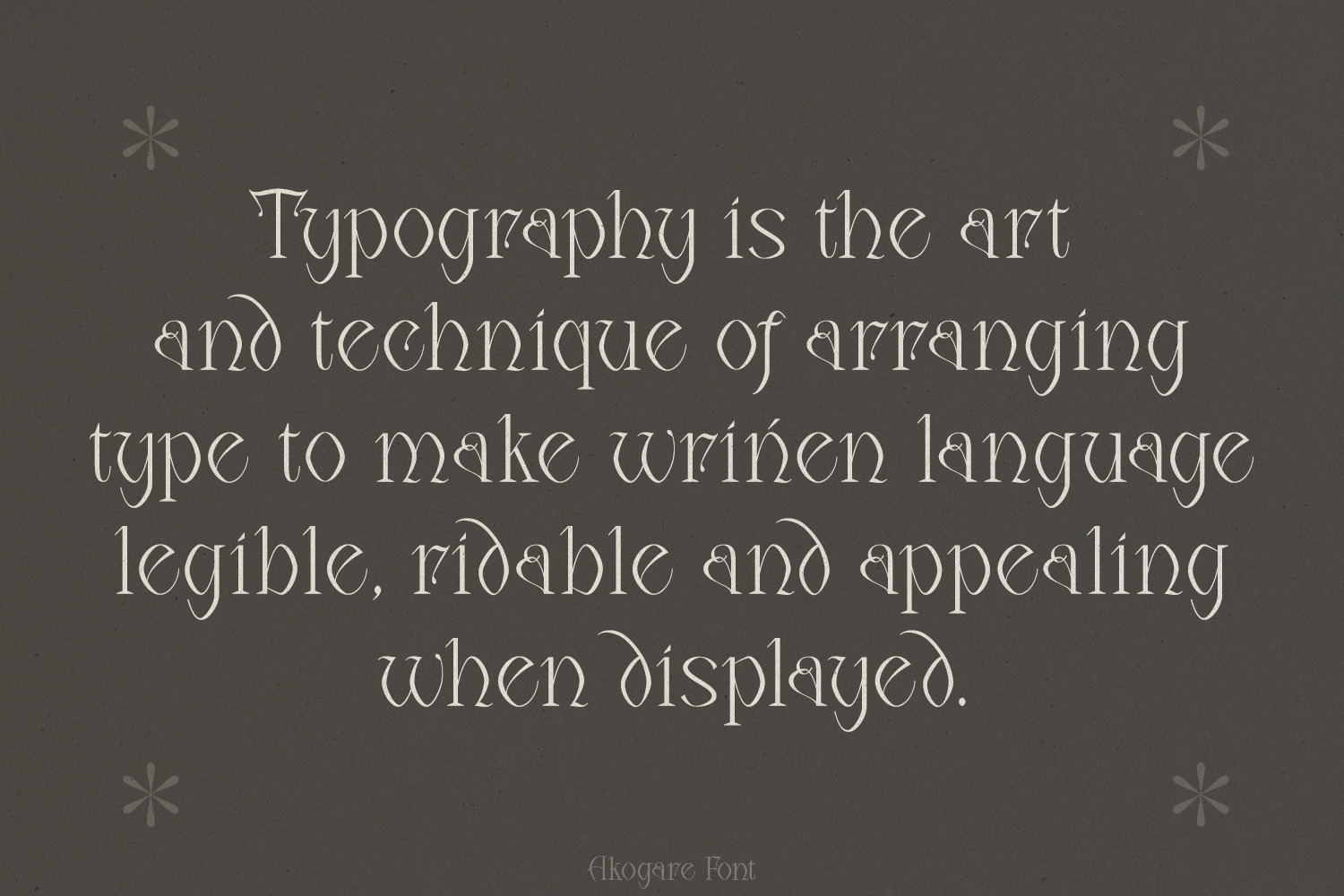 Akogare Font Akogare Font