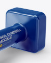 Glossy Dumbbell Mockup - Half Side View