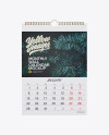 Textured Monthly Wall Calendar Mockup - Front View