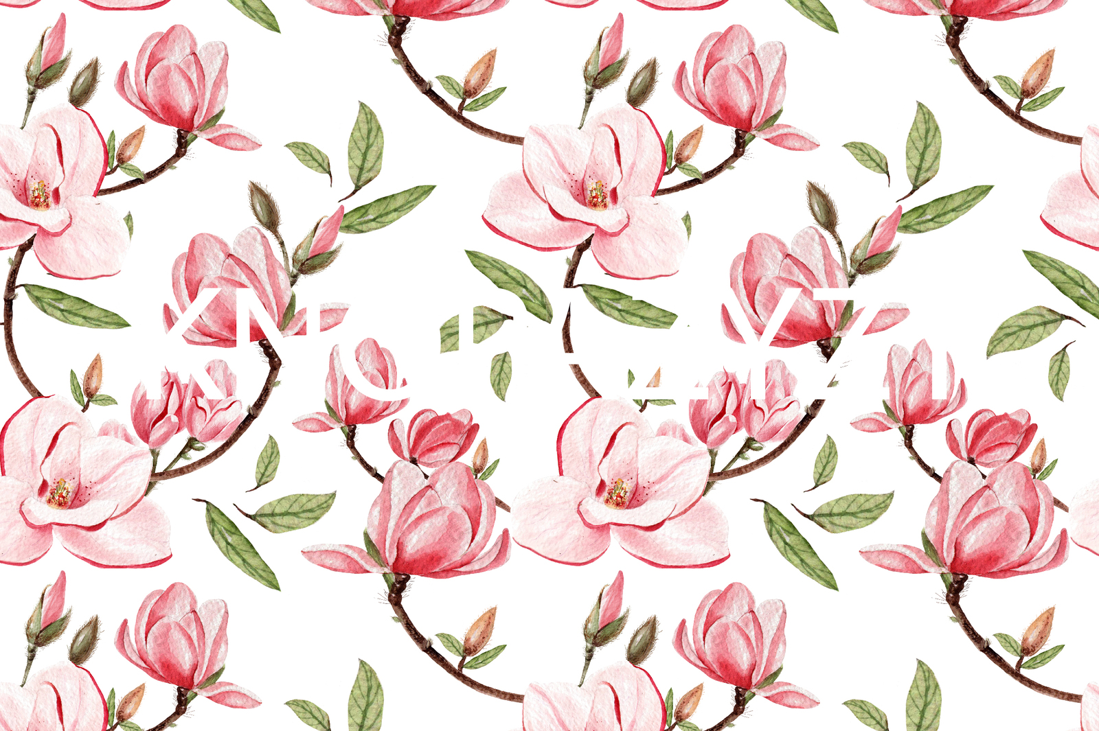 Hand Dawn Watercolor Magnolia Hand Dawn Watercolor Magnolia