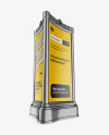 Advertising Poster Pillar with Matte Poster Mockup - Half Side View (Hero Shot)