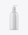 Glossy Liquid Soap Bottle with Pump Mockup Glossy Liquid Soap Bottle with Pump Mockup