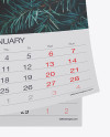 Textured Monthly Wall Calendar Mockup - Front View