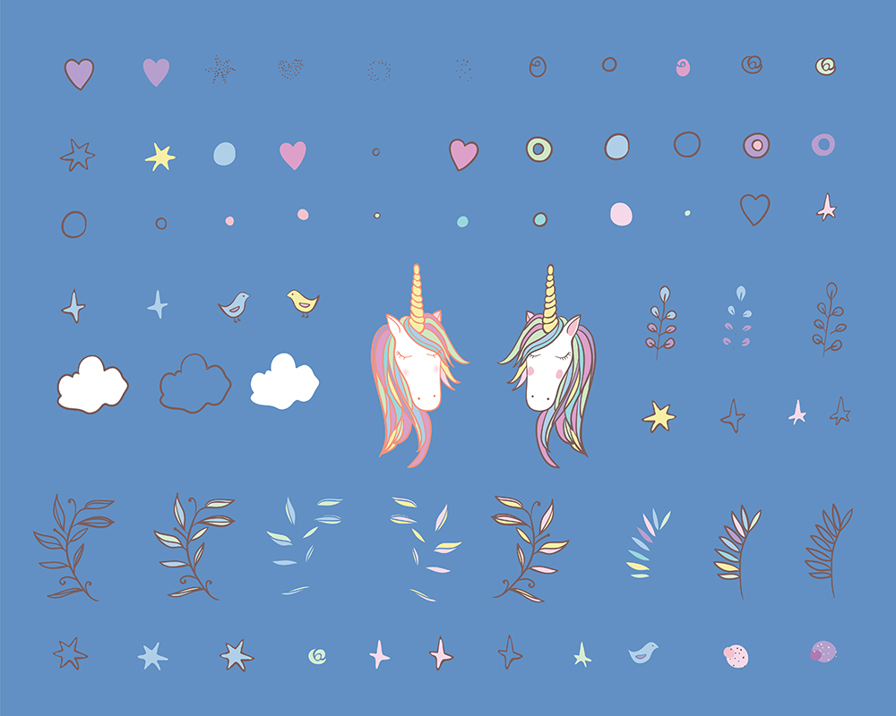 Pattern with a Unicorn