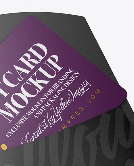 Gift Card in Envelope Mockup - Halfside View