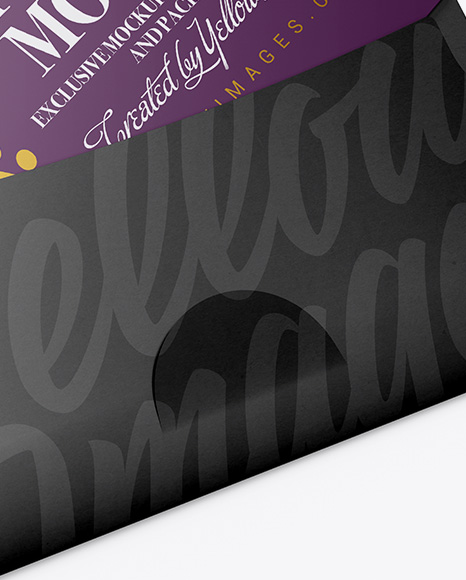 Gift Card in Envelope Mockup - Halfside View