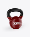 Glossy Vinyl Coated Cast Iron Weight Mockup - Half Side View Glossy Vinyl Coated Cast Iron Weight Mockup - Half Side View