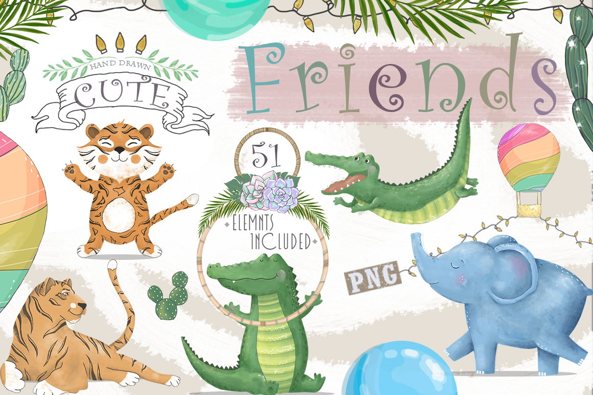 Cute Friends Jungle Party