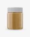 Glass Jar with Peanut Butter Mockup