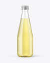 Clear Glass Bottle With Lemonade Mockup