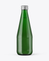 Green Glass Bottle With Metal Cap Mockup