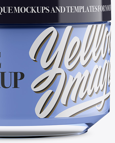 Clear Glass Cosmetic Jar Mockup Clear Glass Cosmetic Jar Mockup