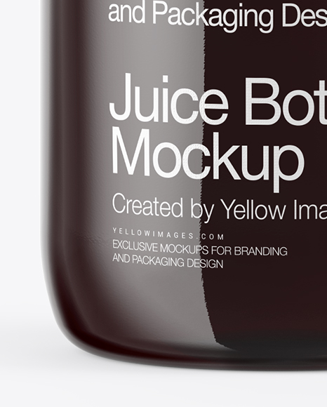 Dark Grape Juice Bottle Mockup